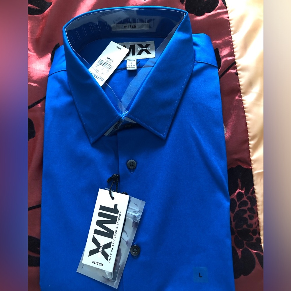 Express Royal Blue Shirt size L Tall